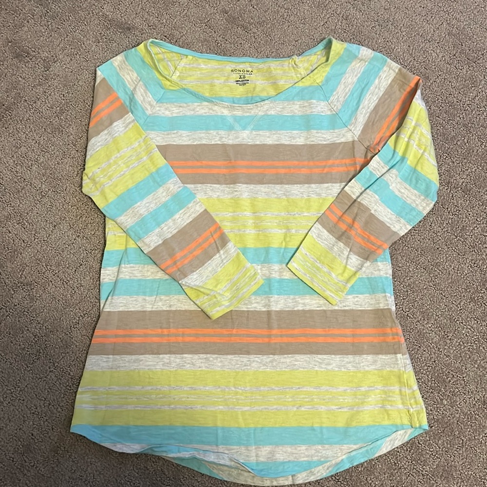 Sonoma Lifestyle stripe top. Size XS